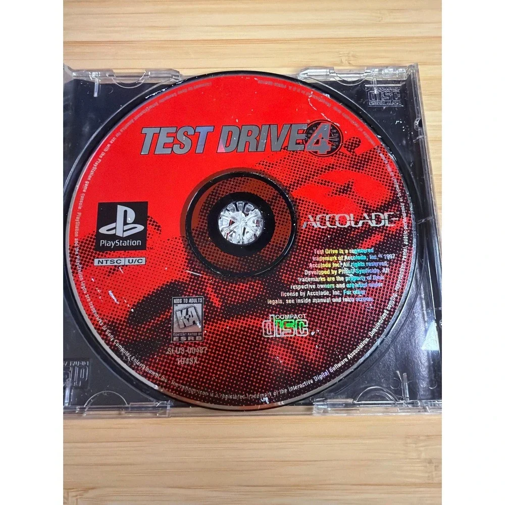 Test Drive 4 PS1 PlayStation Complete Untested Water Damage Crack Case‎